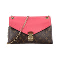 Louis Vuitton Pallas Chain Monogram Brown Poppy Petal Canvas Calf Leather