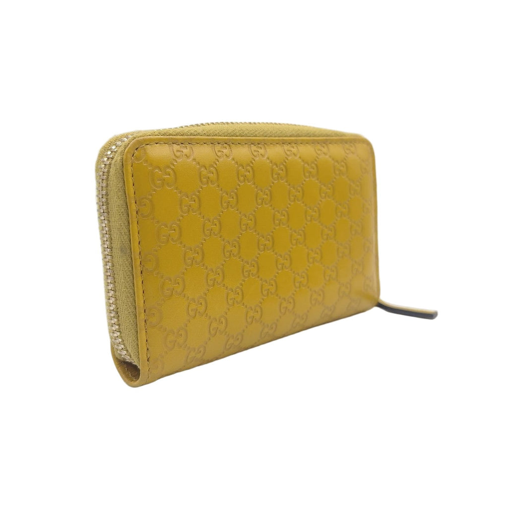 Gucci Guccissima Coin Case Leather Yellow Wallet Gold — view 2