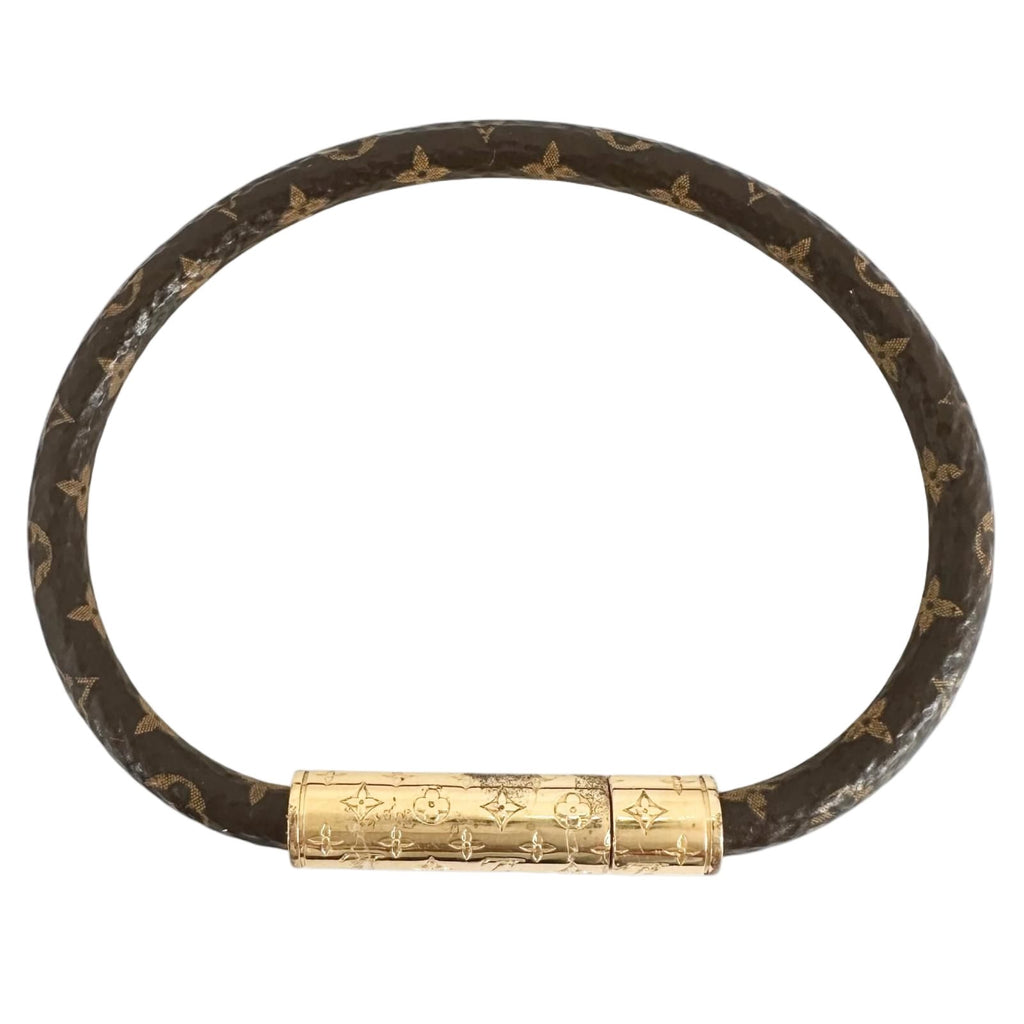 Louis Vuitton Bracelet LV Confidential Monogram Brown Gold — view 2