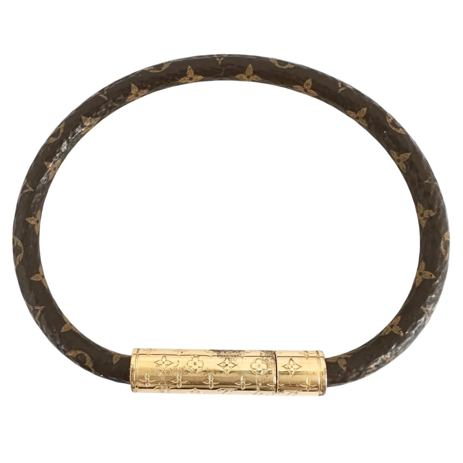 Louis Vuitton Bracelet LV Confidential Monogram Brown Gold — view 2