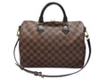 Louis Vuitton Handbag Speedy Bandouliere 30 Brown Damier Canvas Gold