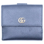 Gucci GG Marmont Leather Compact Wallet Bifold Black