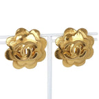 Chanel Flower Coco Mark Vintage Gold Plated 96 P 23.6 g Earrings — view 2