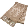 Hermes Cashmere Scarf Tet-a-tet-equestre Taupe Grey Bicolor
