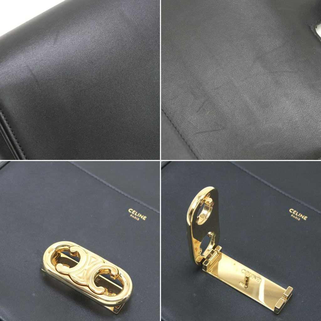 Celine Triomphe Chain Shoulder Bag Black — view 8