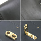 Celine Triomphe Chain Shoulder Bag Black — view 8