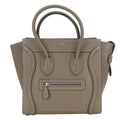 Celine Tote Micro Luggage Leather Grey Silver