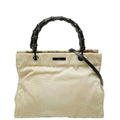 Gucci Bamboo 2-Way Shoulder Bag 002 Beige Canvas