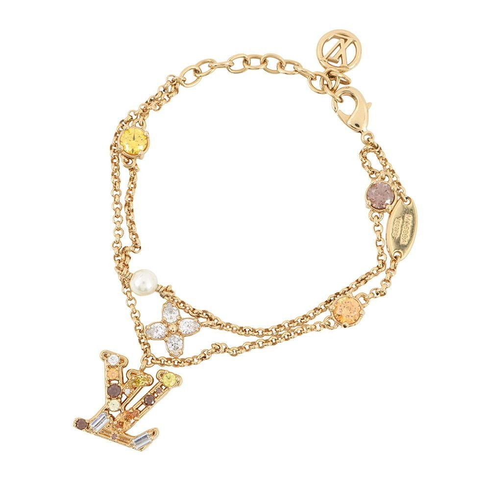 Louis Vuitton Bracelet LV Metal Strass Dore
