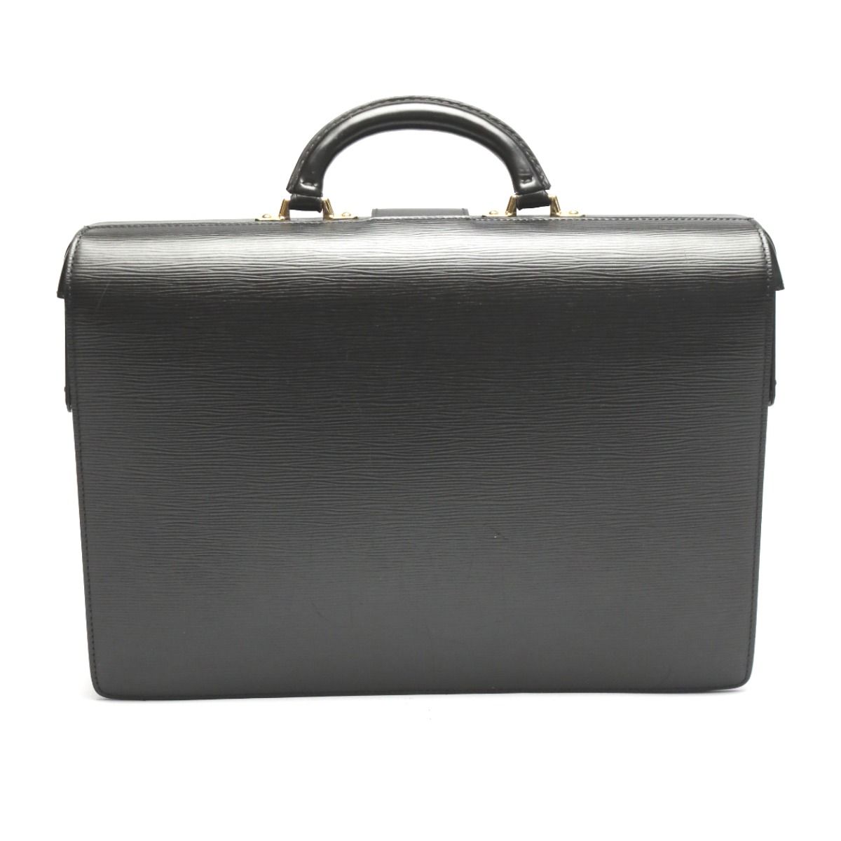 Louis Vuitton Epi Briefcase Fermoir Business Bag Black — view 3