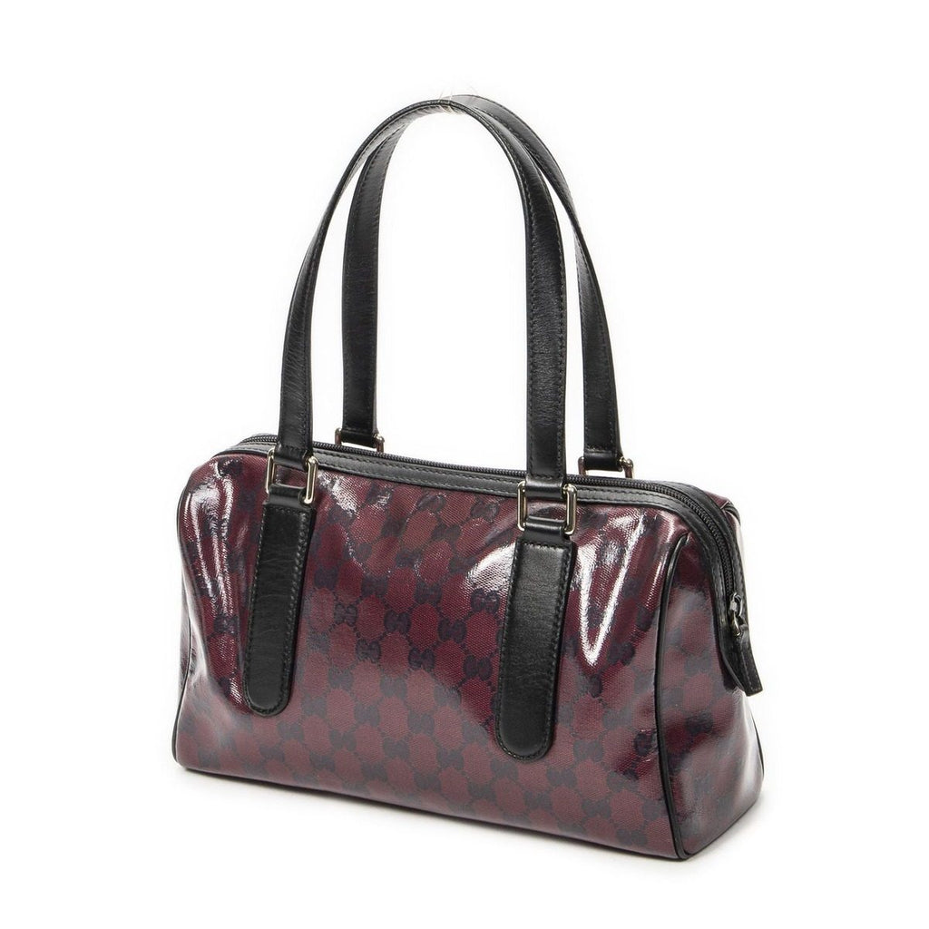 Gucci Small Shoulder Bag Red Black Crystal Canvas — view 2
