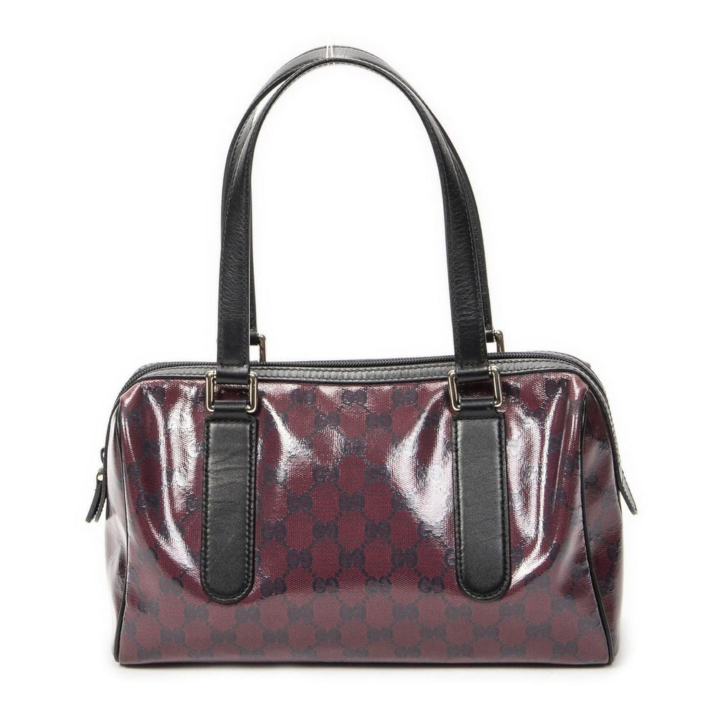 Gucci Small Shoulder Bag Red Black Crystal Canvas — view 5