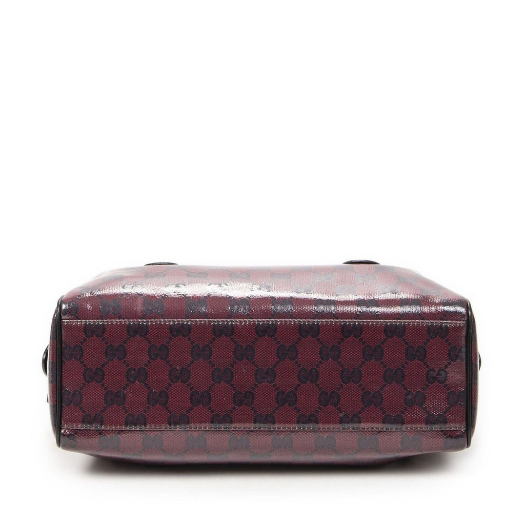 Gucci Small Shoulder Bag Red Black Crystal Canvas — view 6