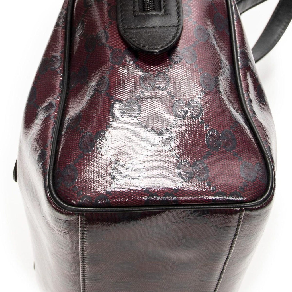 Gucci Small Shoulder Bag Red Black Crystal Canvas — view 8