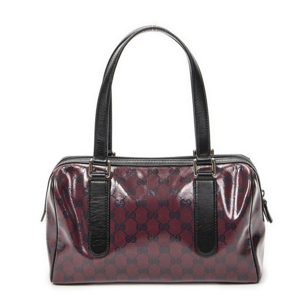 Gucci Small Shoulder Bag Red Black Crystal Canvas