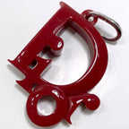 Christian Dior Key Ring Red Silver Plastic — view 3