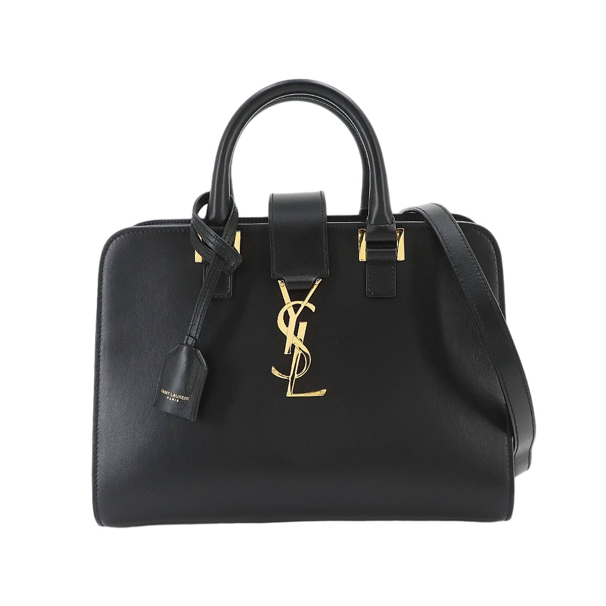 Saint Laurent Baby Cabas 2-Way Bag Leather Black