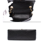 Chanel Chain Shoulder Bag Gold Lambskin Single Flap — view 3