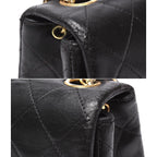 Chanel Chain Shoulder Bag Gold Lambskin Single Flap — view 7