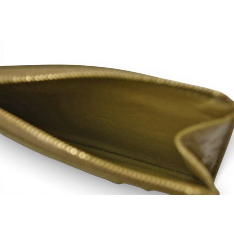 Celine Coin Case Card Holder Zip Triomphe Embossed Olive — view 4