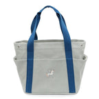 Hermes Cabrio Mother's Bag Blue Nattier Toile Ash Tote Canvas — view 3