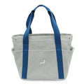 Hermes Cabrio Mother's Bag Blue Nattier Toile Ash Tote Canvas