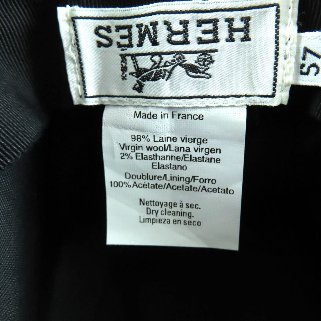 Hermes H Embroidered Bucket Hat Brown 57 — view 7