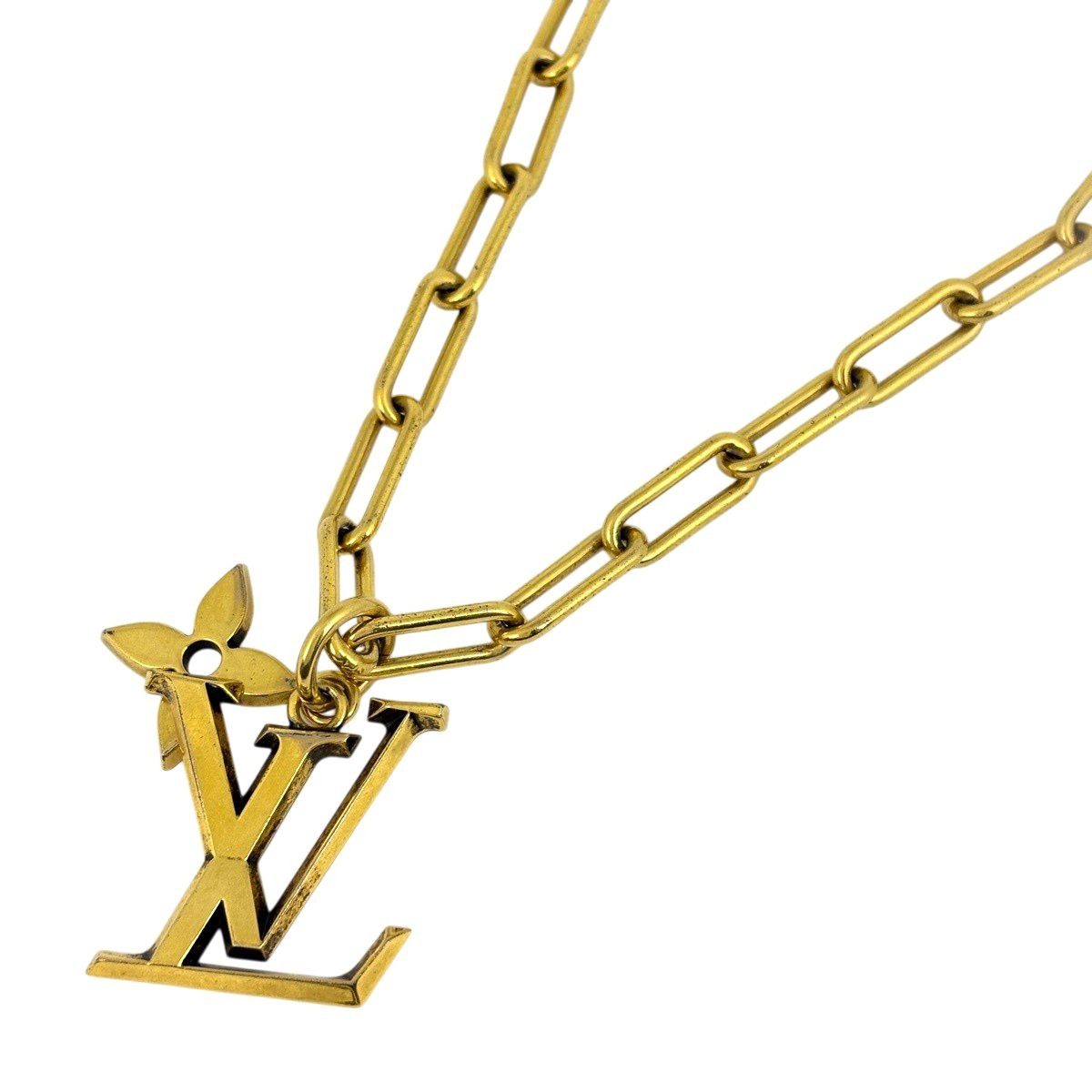 Louis Vuitton Collier LV Flower Necklace Gold Plated