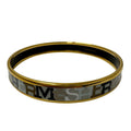Hermes Bangle Carre Cheux Enamel PM' Brand GP Gold Black