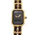 Chanel Premiere M Vintage Watch Black Gold