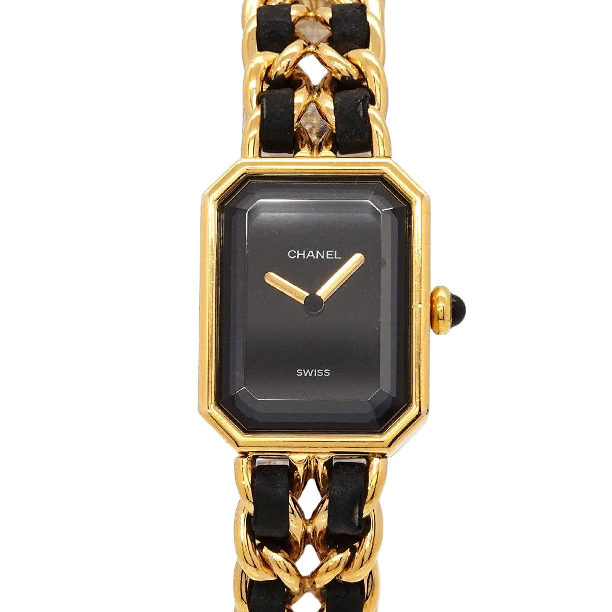 Chanel Premiere M Vintage Watch Black Gold