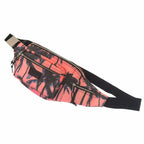 Saint Laurent Paris Palm Tree Pattern Nylon Pink Orange Body Bag 0529