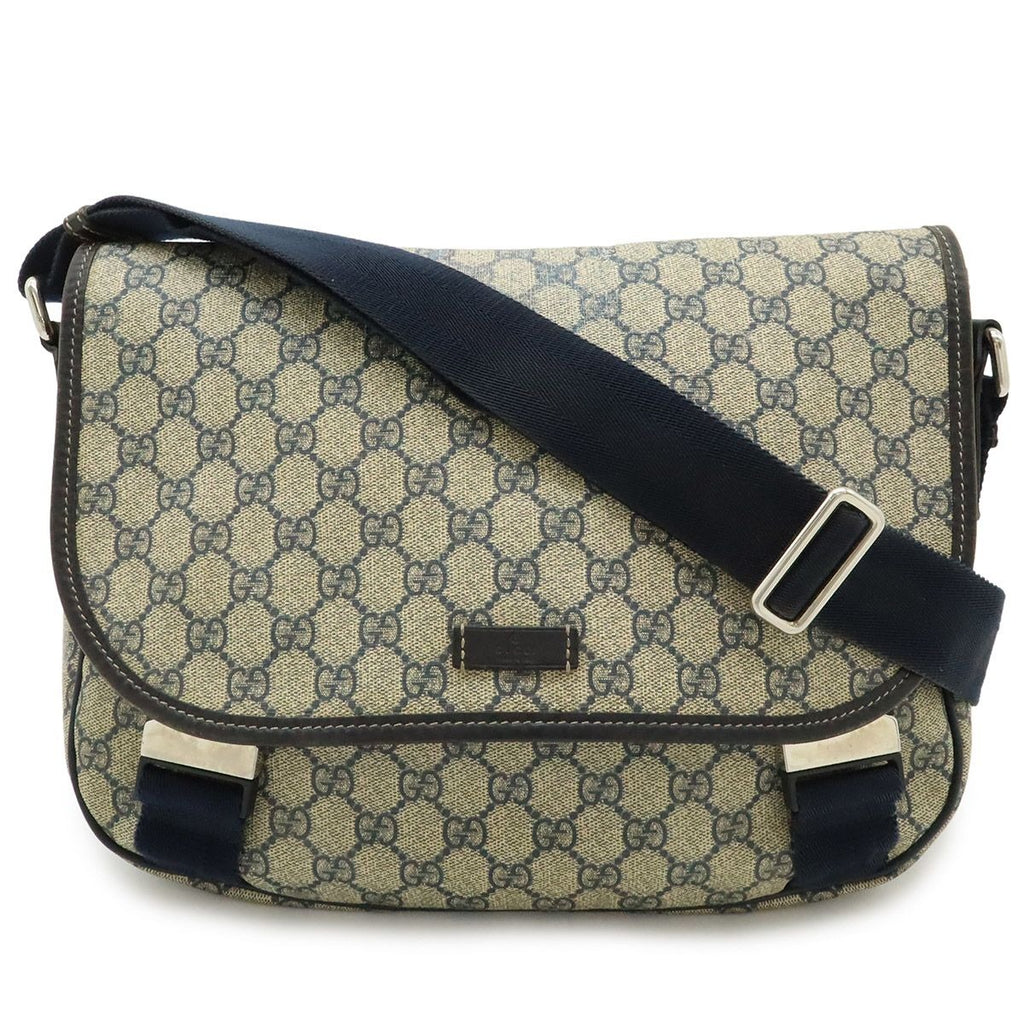Gucci GG Supreme Plus Shoulder Bag Crossbody Leather Beige