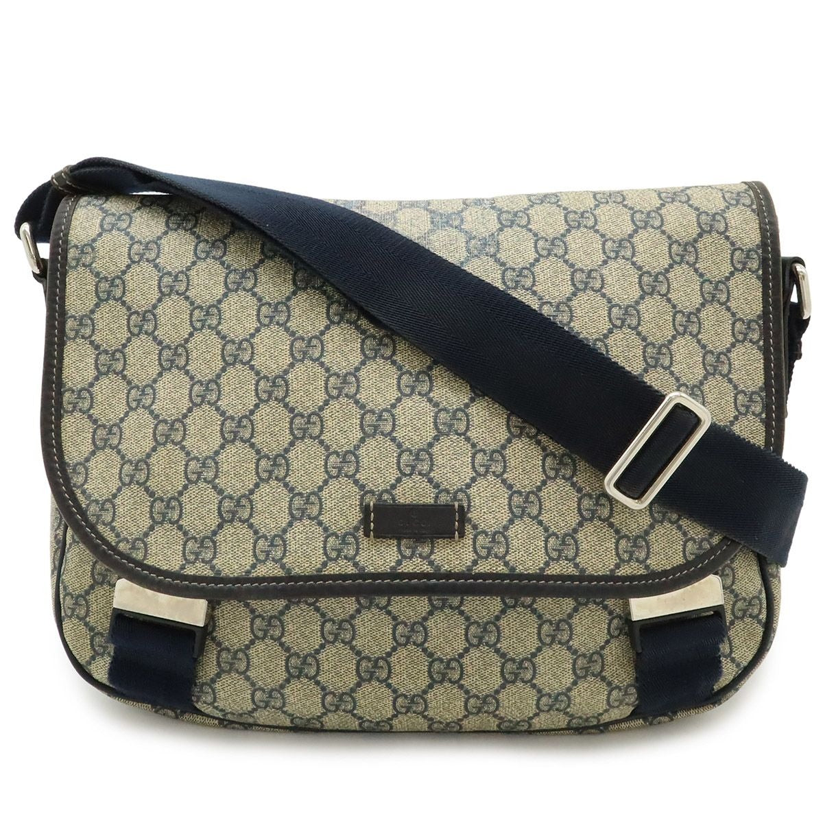 Gucci GG Supreme Plus Shoulder Bag Crossbody Leather Beige