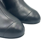 Chanel Short Boots CC Logo Leather Black — view 5