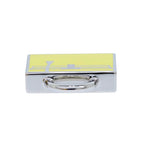 Hermes Curiosity Kelly Charm Yellow Silver Pendant Top Accessories — view 5