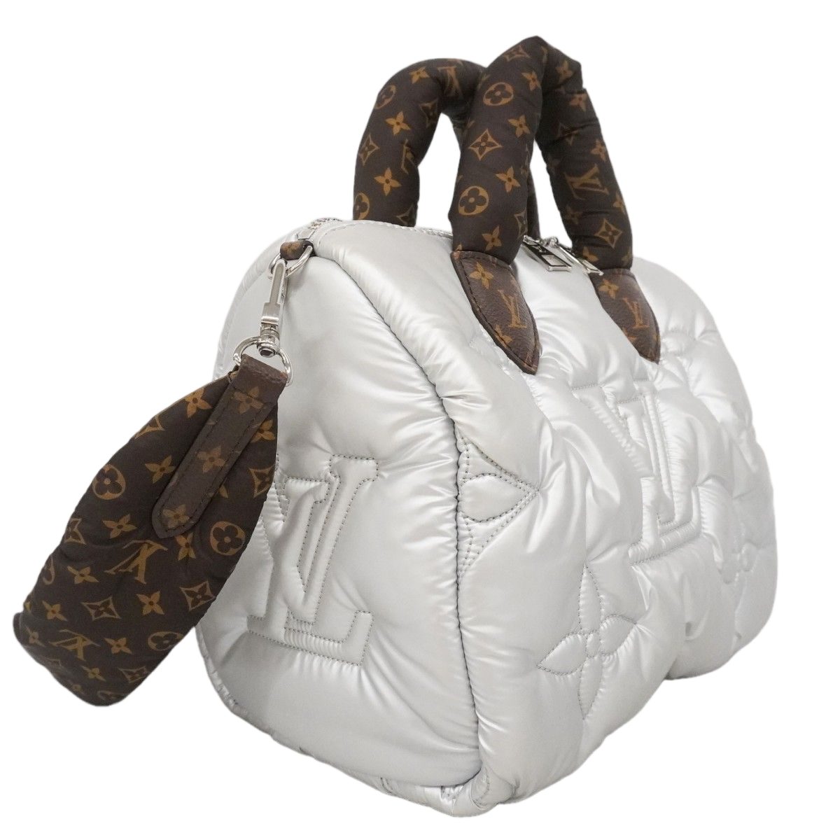 Louis Vuitton Handbag LV Pillow Speedy Bandouliere 25 Silver Brown 2-Way — view 2