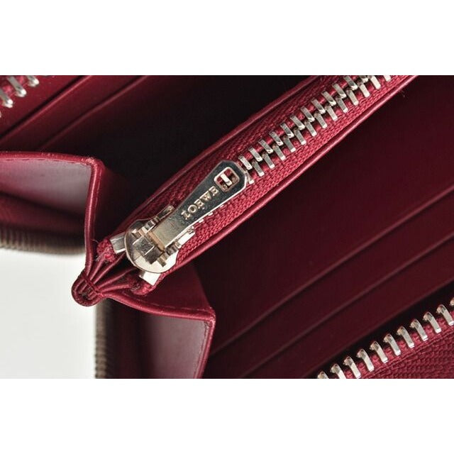 Loewe Wallets Long Wallet Round Zipper Amazona Goatskin Bordeaux — view 7