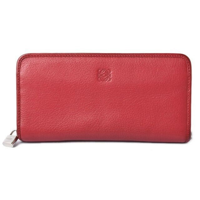 Loewe Wallets Long Wallet Round Zipper Amazona Goatskin Bordeaux