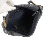Bottega Veneta Intrecciato Leather Shoulder Bag Black Hobo — view 9