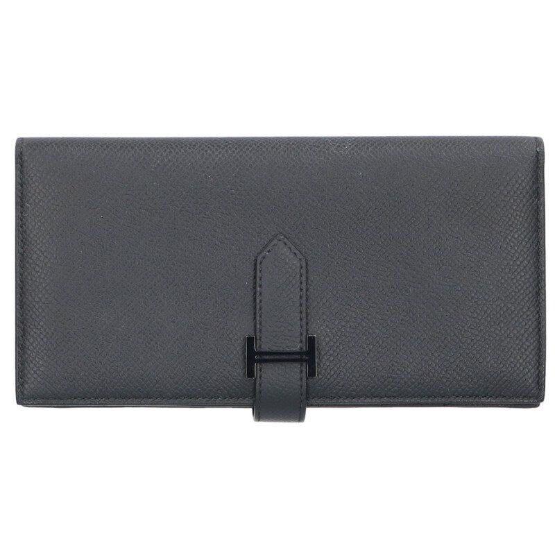 Hermes Bearn Souffle Monochrome So Black Epsom Wallet