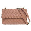Bottega Veneta Olympia Intrecciato Leather Pink Shoulder Bag