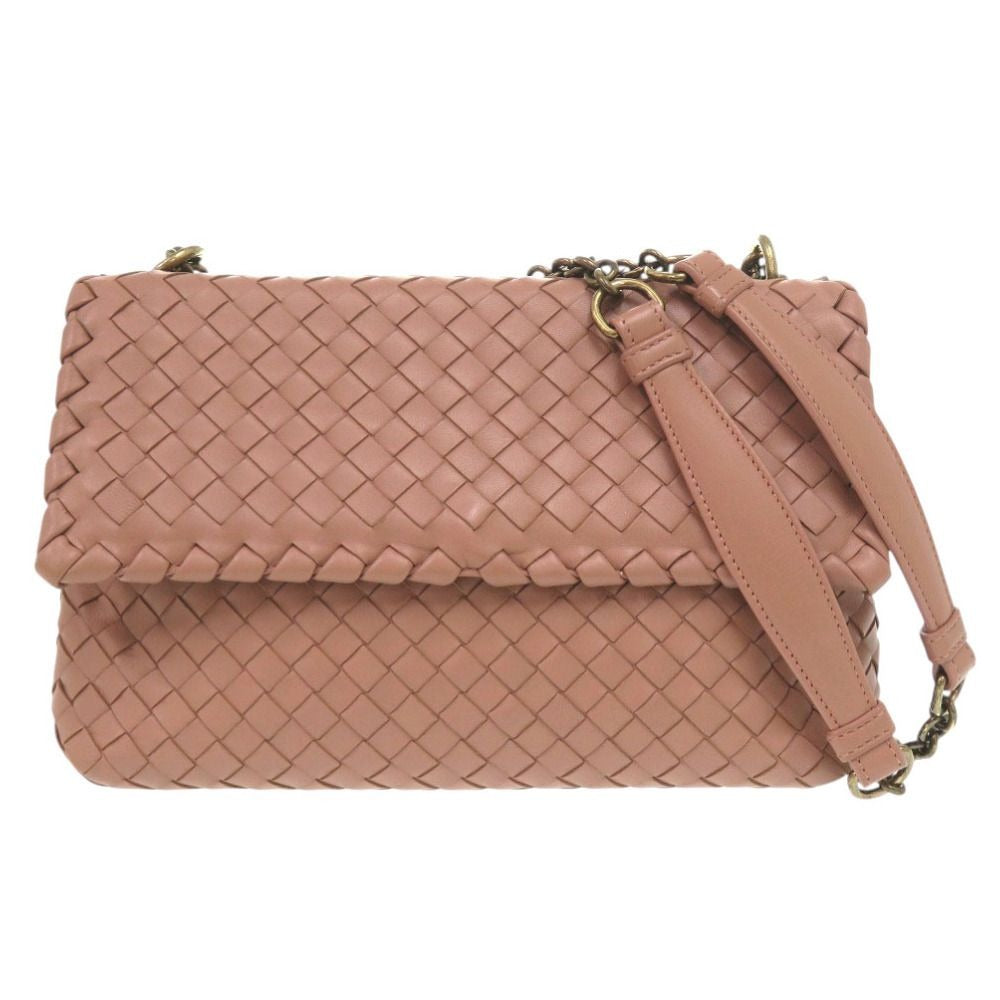 Bottega Veneta Olympia Intrecciato Leather Pink Shoulder Bag
