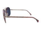 Chanel Teardrop Sunglasses CC Logo Chain Temple Mirror Lens Eyewear — view 4