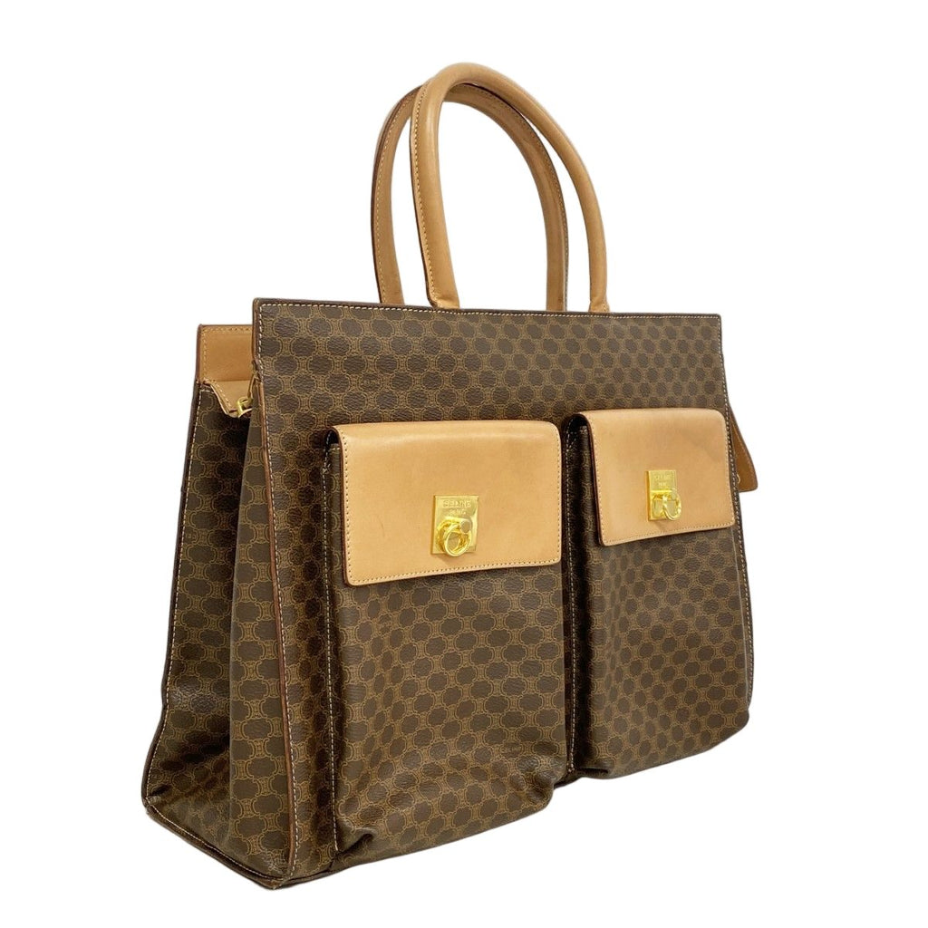 Celine Tote Macadam Brown Gold — view 2