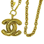 Chanel Coco Mark Long Necklace Pendant GP Gold Plated — view 2