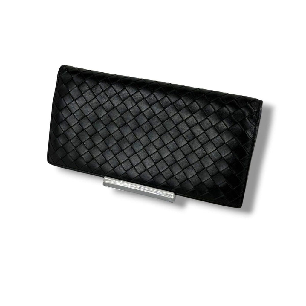 Bottega Veneta Intrecciato Leather Wallet Bifold Black