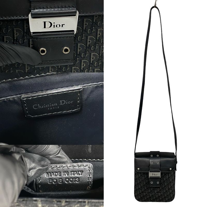 Christian Dior Street Chic Trotter Pattern Logo Hardware Leather