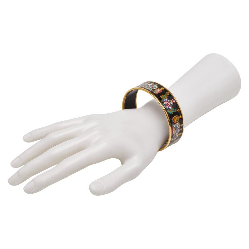 Hermes Emile GM Cloisonne Black Gold Plated — view 7