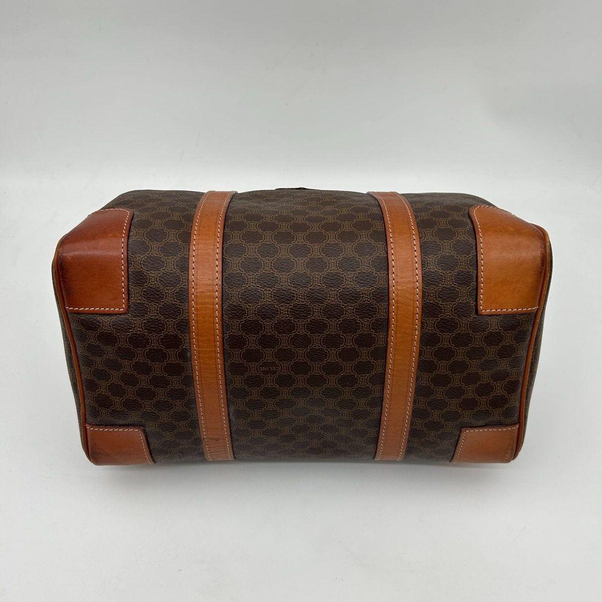 Celine Vintage Macadam Blason Pattern Triomphe Logo Leather Tote — view 5